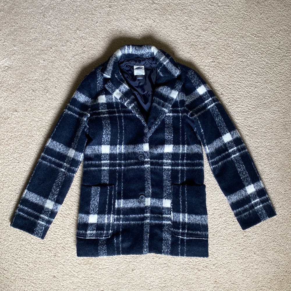 Old Navy Plaid Coat XL